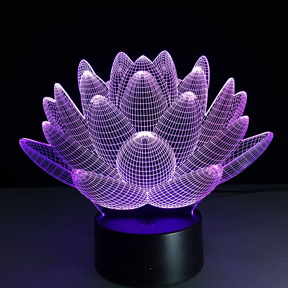 Светодиодная настольная лампа Lotus с сенсорным выключателем, 3d светильник с изменением цветов, 7 цветов, с питанием от USB, ночник с эффектом ви...
Светодиодная настольная лампа Lotus с сенсорным выключателем, 3d светильник с изменением цветов, 7 цветов, с питанием от USB, ночник с эффектом ви...