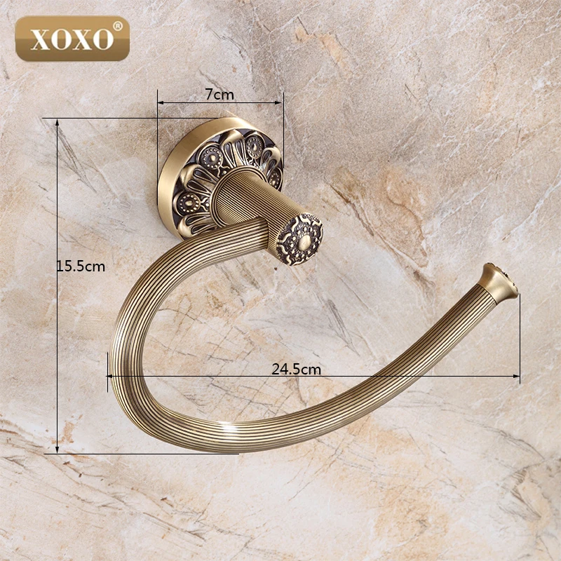 XOXO Carving Antique Brass Wall Mounted Towel Ring Unique Design Bathroom Bath Towel Rack15080
XOXO Carving Antique Brass Wall Mounted Towel Ring Unique Design Bathroom Bath Towel Rack15080