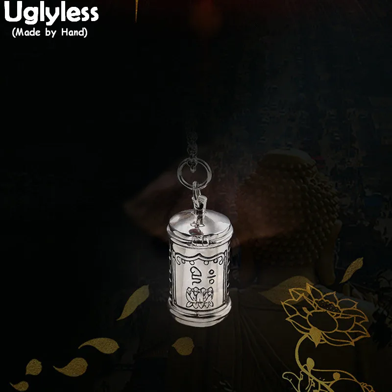 Uglyless Real 925 Sterling Silver Buddhism Gaudencio Box Pendant without Chain Openable Cylinder Jewelry Handmade Dharma Bijoux
Uglyless Real 925 Sterling Silver Buddhism Gaudencio Box Pendant without Chain Openable Cylinder Jewelry Handmade Dharma Bijoux