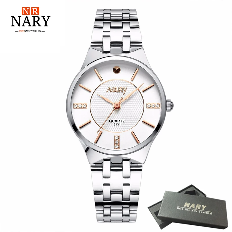 NARY Luxury Brand Fashion Quartz Watch Women Ladies Stainless Steel Rhinestone Watches Casual Clock Female Dress Gift Relogio
NARY Luxury Brand Fashion Quartz Watch Women Ladies Stainless Steel Rhinestone Watches Casual Clock Female Dress Gift Relogio