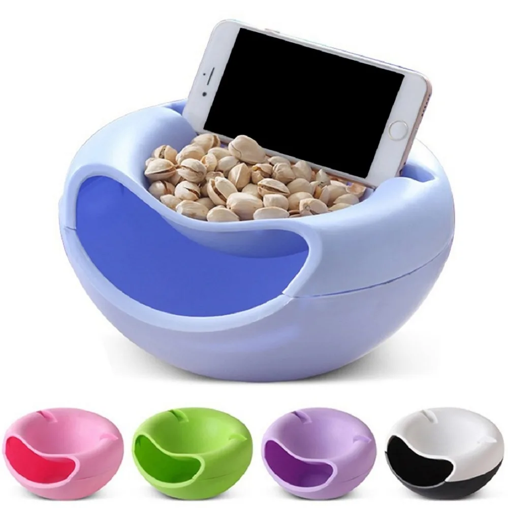 5 colors Creative Lazy Snack Round Bowl Plastic Snack Storage Box Bowl Detachable Double Lazy Fruit Plate Bowl
5 colors Creative Lazy Snack Round Bowl Plastic Snack Storage Box Bowl Detachable Double Lazy Fruit Plate Bowl