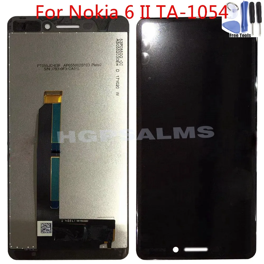 Для Nokia 6 II 2018 ЖК дисплей с сенсорным стеклом дигитайзер сборка запасные части для
