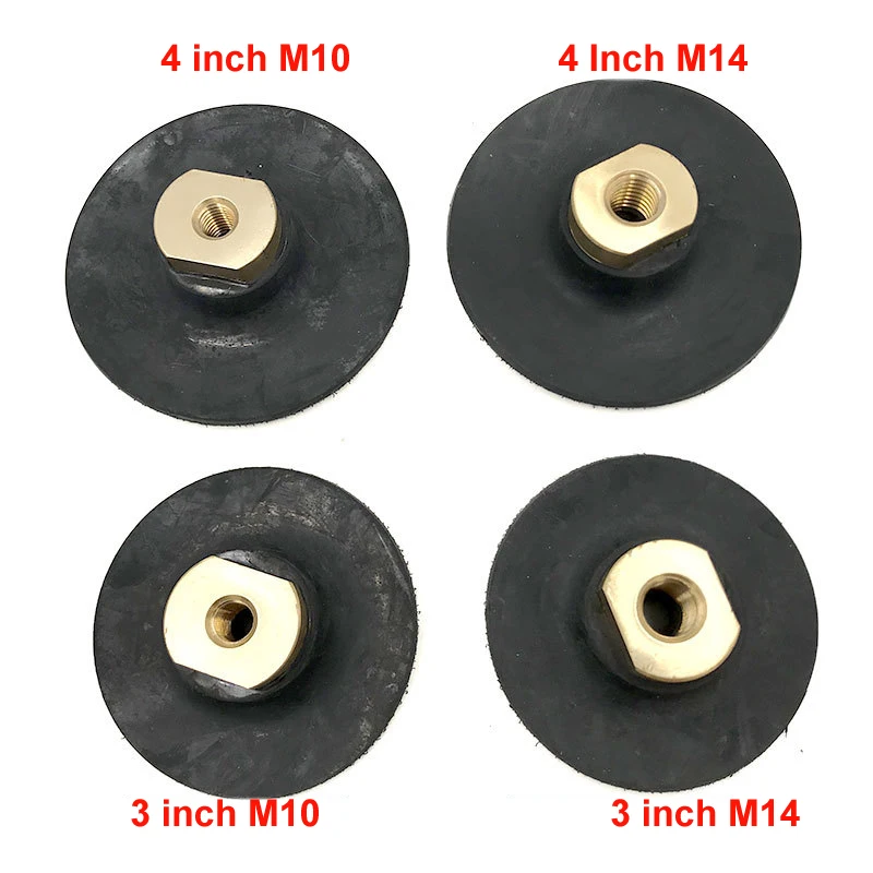 3'' 4 inch 100mm Rubber based Back Pad for Diamond Polishing Backer Pads Sanding Discs Backing Holder M14 M10 Thread
3'' 4 inch 100mm Rubber based Back Pad for Diamond Polishing Backer Pads Sanding Discs Backing Holder M14 M10 Thread