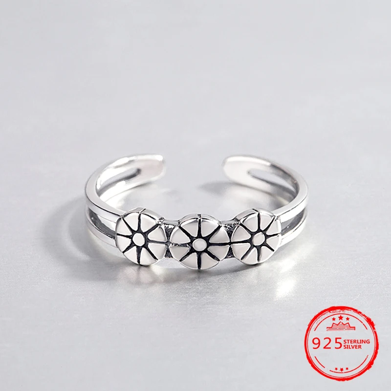 Sterling silver 925 ring jewelry simple double retro three flower ring tail ring ladies accessories rings
Sterling silver 925 ring jewelry simple double retro three flower ring tail ring ladies accessories rings