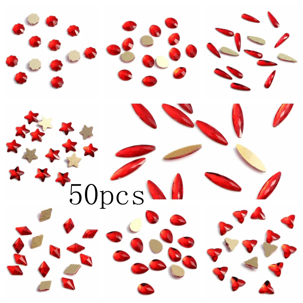 Nail Art Decorations 50pcs Glass Rhinestone Flatback Nail Stickers DIY Craft Art Charm Stones
Nail Art Decorations 50pcs Glass Rhinestone Flatback Nail Stickers DIY Craft Art Charm Stones