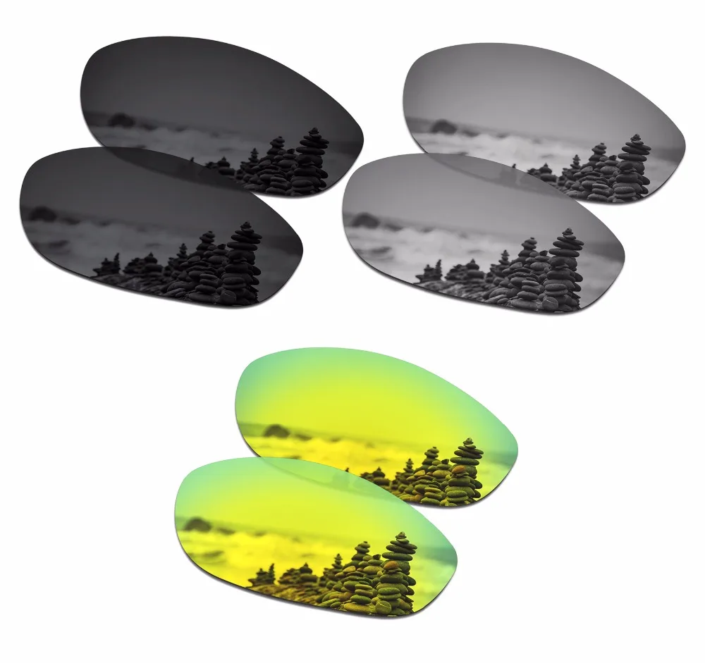 SmartVLT 3 pairs Polarized Sunglasses Replacement Lenses for Oakley Monster Dog Stealth Black and Silver Titanium and 24K Gold
SmartVLT 3 pairs Polarized Sunglasses Replacement Lenses for Oakley Monster Dog Stealth Black and Silver Titanium and 24K Gold