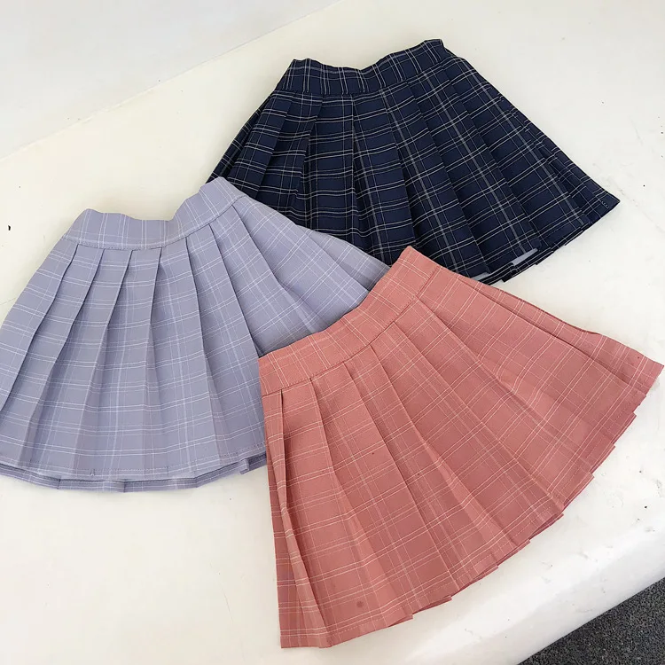 Модные милые юбки-пачки для маленьких девочек плиссированная клетчатая юбка