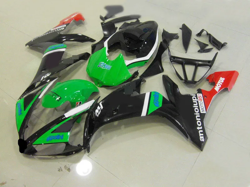 Инжекционная форма обтекатель комплект для YAMAHA YZFR1 04 05 06 YZF R1 YZF1000 2004 2005 2006 ABS зелено