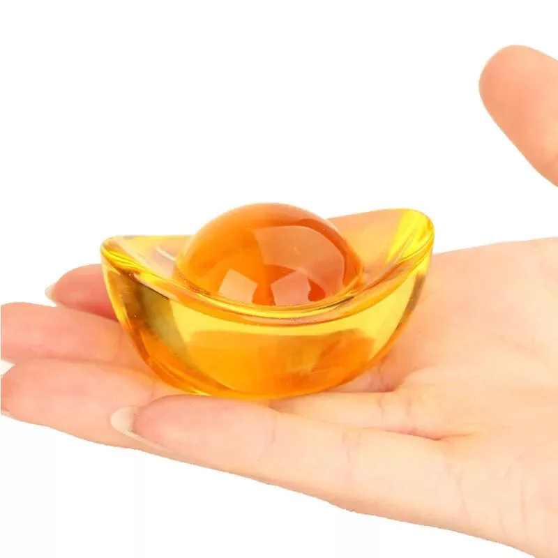 5 Pieces Feng Shui Chinese Yellow Crystal Glass Gold Ingots Paperweight Lucky Home Decoration Family Fashion Gift 25/30/ 35mm
5 Pieces Feng Shui Chinese Yellow Crystal Glass Gold Ingots Paperweight Lucky Home Decoration Family Fashion Gift 25/30/ 35mm