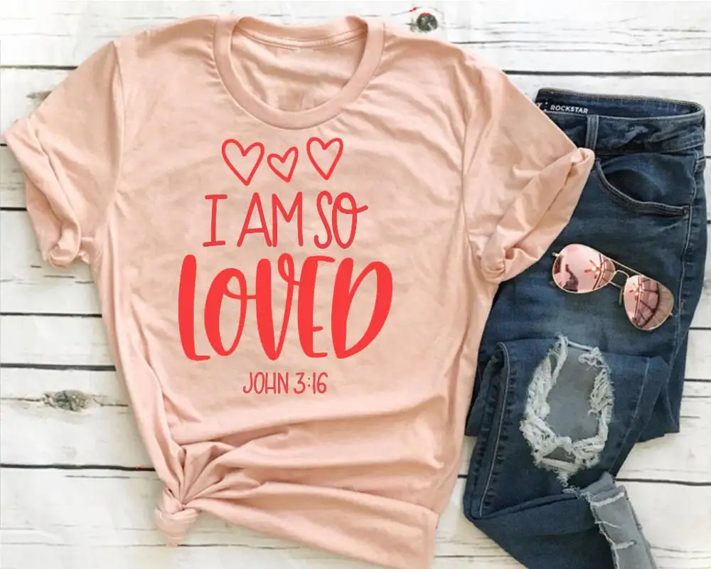 I Am So Loved T-Shirt slogan women fashion cute slogan heart graphic grunge tumblr cotton casual aesthetic quote tees art tops
I Am So Loved T-Shirt slogan women fashion cute slogan heart graphic grunge tumblr cotton casual aesthetic quote tees art tops