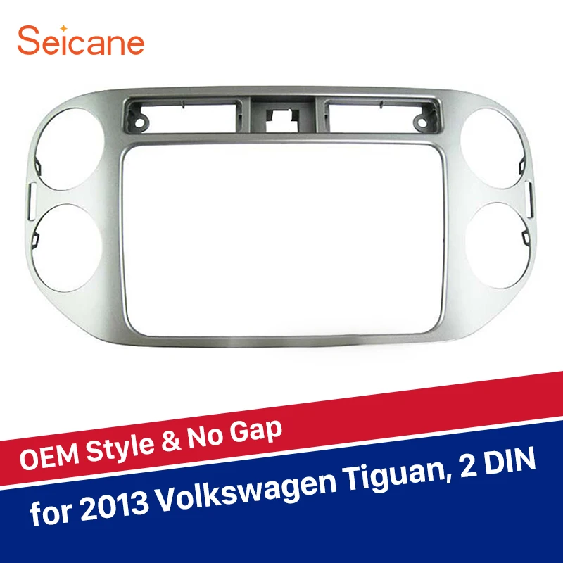 Seicane 2 Din refitting Silver Car Stereo Panel Frame for Volkswagen Tiguan Radio Fascia Plate Dash installation Cover kit
Seicane 2 Din refitting Silver Car Stereo Panel Frame for Volkswagen Tiguan Radio Fascia Plate Dash installation Cover kit