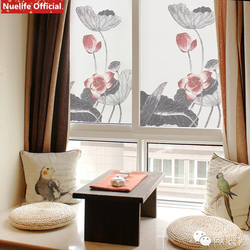 Custom size lotus pattern static glue-free frosted glass film living room bedroom bathroom opaque sunscreen pvc window film
Custom size lotus pattern static glue-free frosted glass film living room bedroom bathroom opaque sunscreen pvc window film