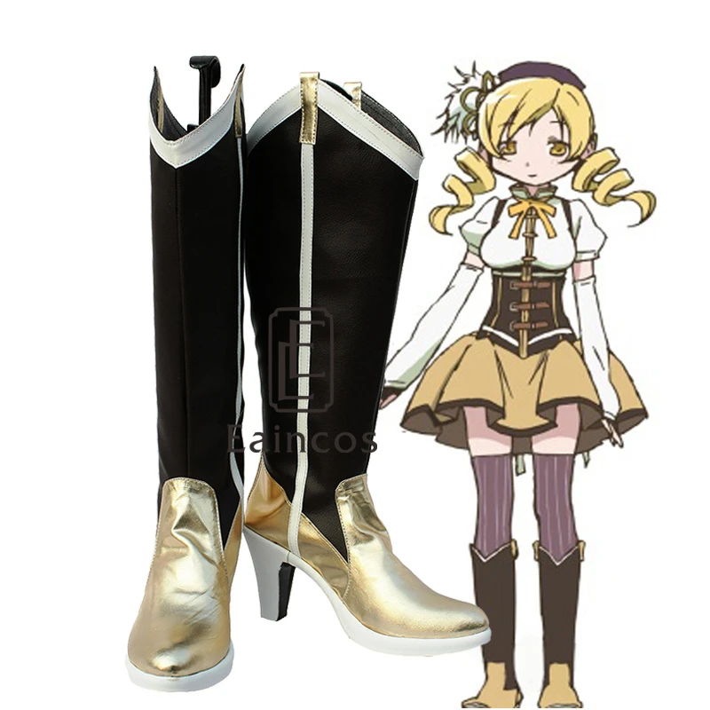 Аниме Puella Magi Madoka Magica Tomoe Mami обувь для косплея сапоги на заказ|custom made|custom bootscustom cosplay