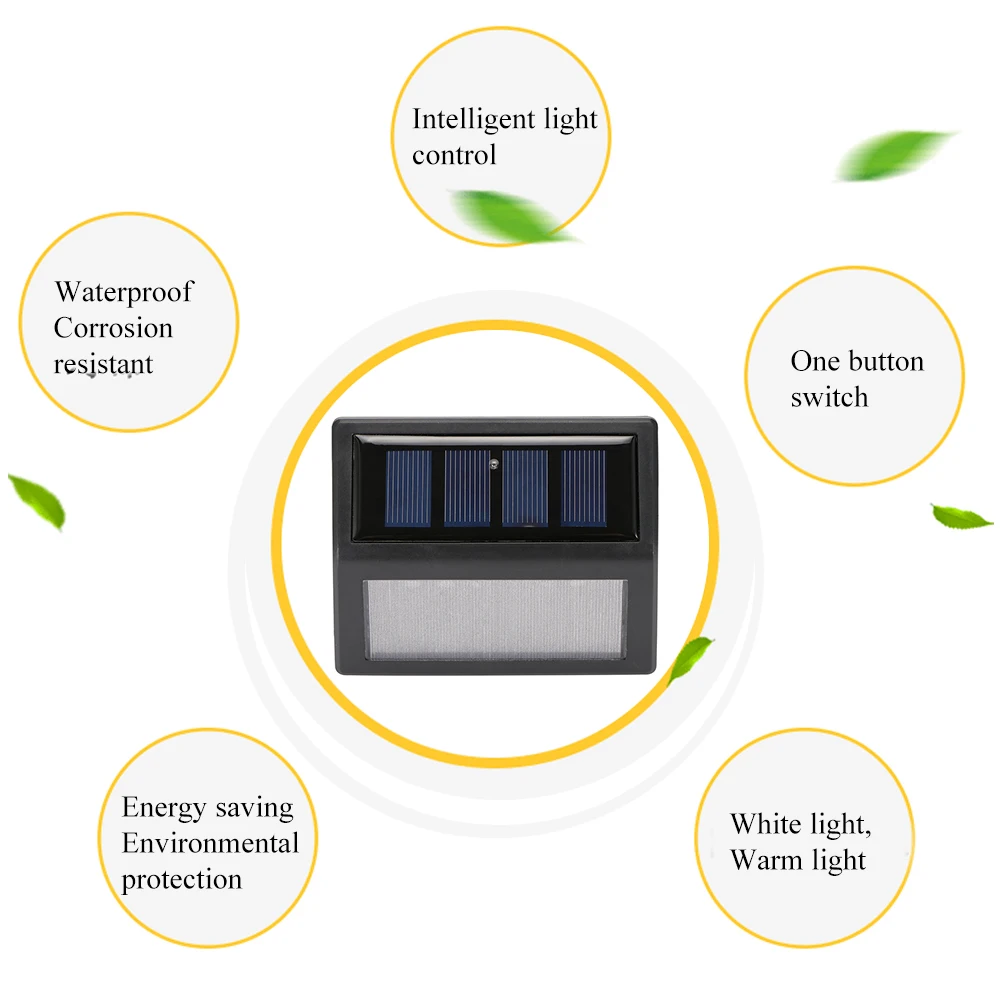 Садовый светильник на солнечной батарее 6 светодиодов водонепроницаемый для