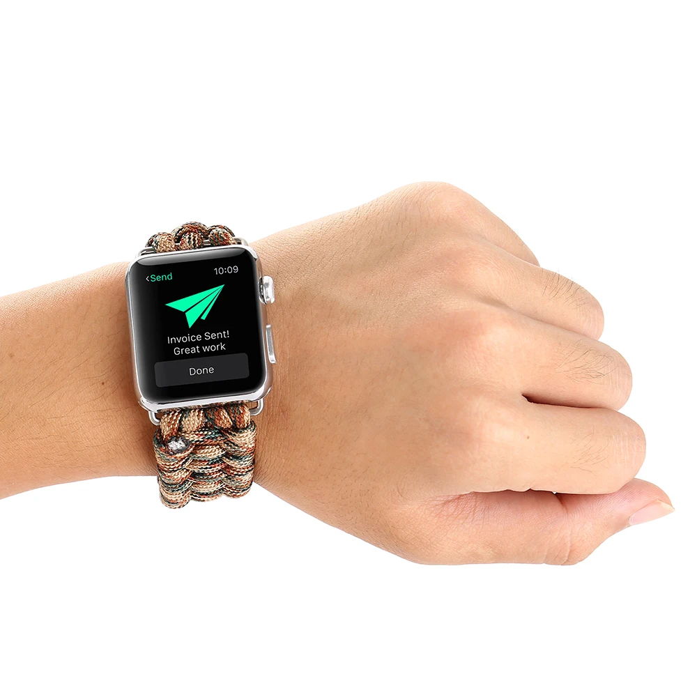 Nylon Rope strap For Apple watch band apple watch 44mm 42mm 38mm 40mm iWatch Survival Outdoor WatchBand apple watch series 5 4 3
Nylon Rope strap For Apple watch band apple watch 44mm 42mm 38mm 40mm iWatch Survival Outdoor WatchBand apple watch series 5 4 3