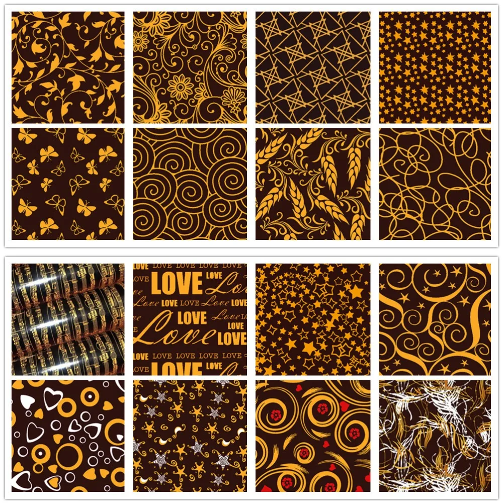 Фото Переводной лист для шоколада 10 напечатанных разных дизайнов смешанные формы