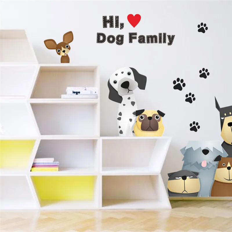 cartoon dog family paw door refrigerator wall stickers for kids room pet decoration home decals mural arts poster
cartoon dog family paw door refrigerator wall stickers for kids room pet decoration home decals mural arts poster