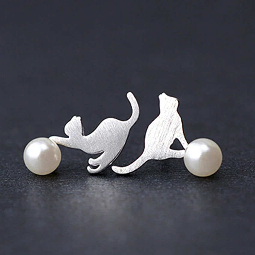 Daisies New Arrivals Pure 925 Sterling Silver Pearl With Cat Stud Earrings For Women Animal Shape Statement Jewelry
Daisies New Arrivals Pure 925 Sterling Silver Pearl With Cat Stud Earrings For Women Animal Shape Statement Jewelry