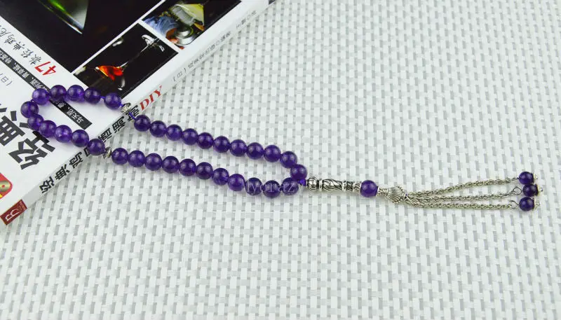 Handmade Elegant Purple Crystal Stone bead Islamic musilm 33 prayer beads tashih Rosary beads by free shipping;100% original
Handmade Elegant Purple Crystal Stone bead Islamic musilm 33 prayer beads tashih Rosary beads by free shipping;100% original