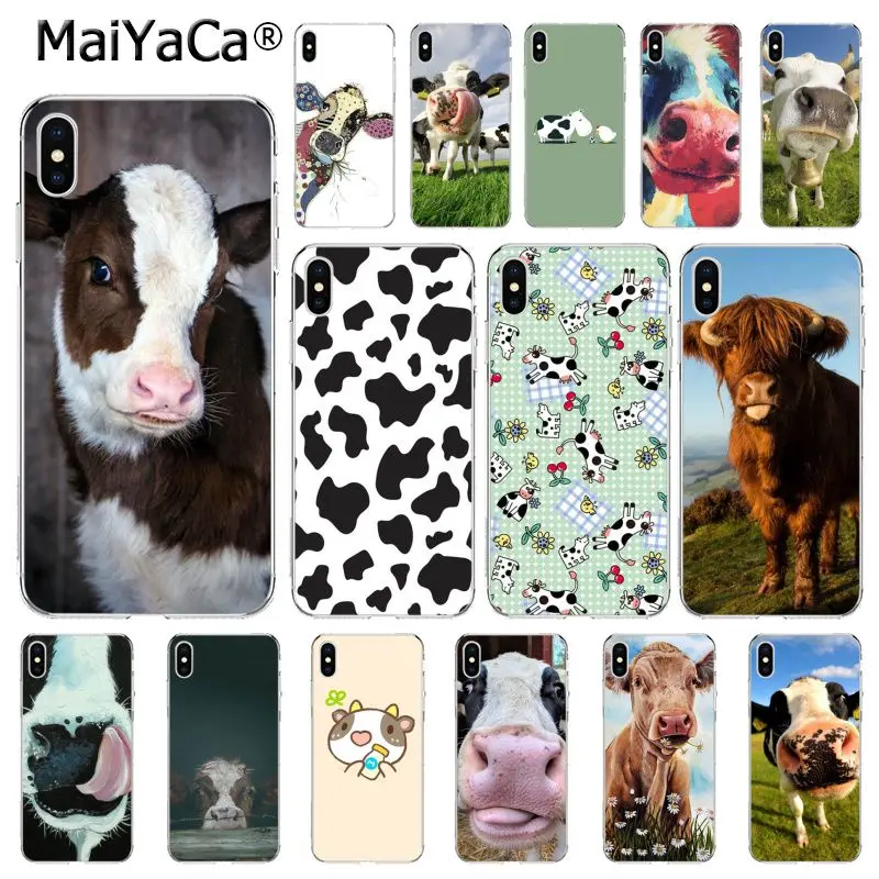 Коровья Обложка для телефона iphone 11 12 Pro 11Pro Max 8 7 6 6S Plus X XS MAX 5 5S SE XR|Бамперы| |