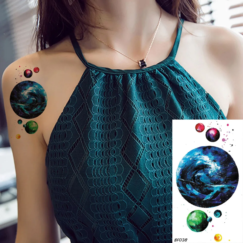 VANKIRS Galaxy Earth Temporary Tattoo Sticker Women Arm Moon Flash Tattoo Stars Men Neck Waterproof Tatoo Self Adhesive Cosmetic
VANKIRS Galaxy Earth Temporary Tattoo Sticker Women Arm Moon Flash Tattoo Stars Men Neck Waterproof Tatoo Self Adhesive Cosmetic