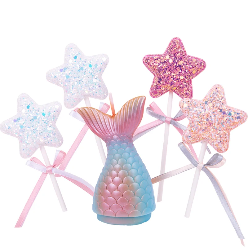 Colorful Little Mermaid Tail Birthday Candle Ocean Series Creative Cake Decoration Decoration Party Arrangement Supplies
Colorful Little Mermaid Tail Birthday Candle Ocean Series Creative Cake Decoration Decoration Party Arrangement Supplies