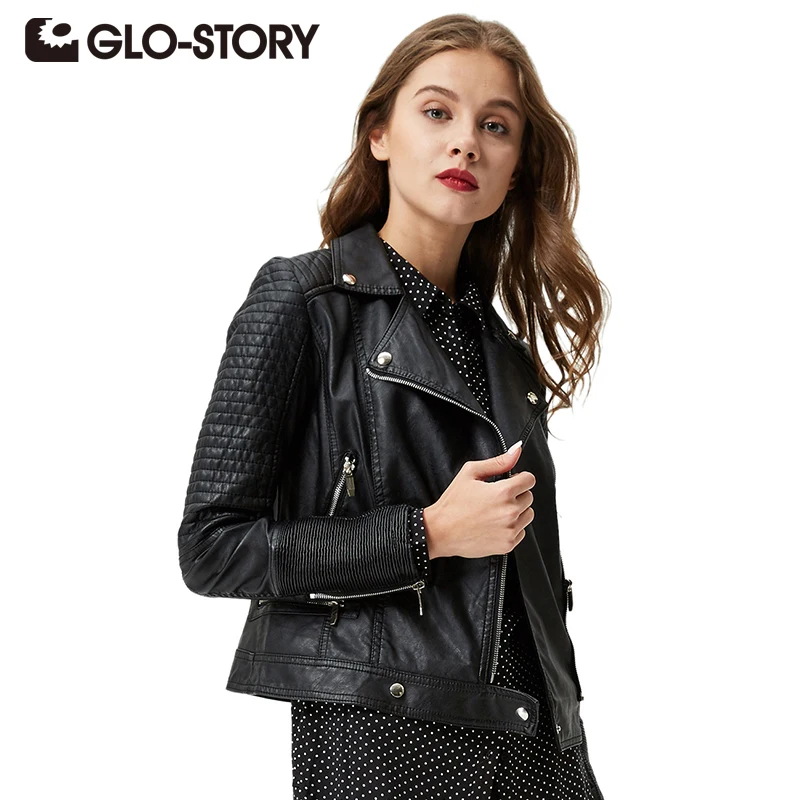 GLO-STORY женская кожаная куртка с длинным рукавом, повседневные пальто на молнии в уличном стиле, Черные Кожаные Куртки из искусственной кожи, ...
GLO-STORY женская кожаная куртка с длинным рукавом, повседневные пальто на молнии в уличном стиле, Черные Кожаные Куртки из искусственной кожи, ...
