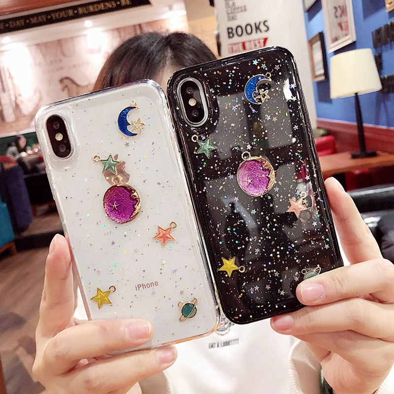 Fashion Bling Glitter Star Moon phone Case For iphone7 8 plus 6 6s plus Soft Flash Powder Clear Cover For iphone X XS Max XR
Fashion Bling Glitter Star Moon phone Case For iphone7 8 plus 6 6s plus Soft Flash Powder Clear Cover For iphone X XS Max XR