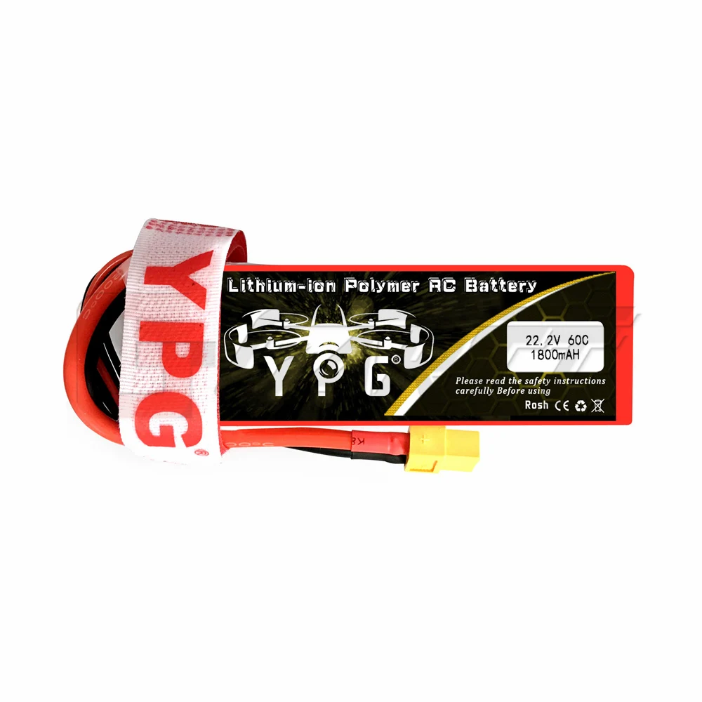 YPG 22,2 V 1800mAH 60C 6S Lipo Li-Po Lipoly Аккумулятор для RC Hobby Qudcopter Car Boat heli
YPG 22,2 V 1800mAH 60C 6S Lipo Li-Po Lipoly Аккумулятор для RC Hobby Qudcopter Car Boat heli