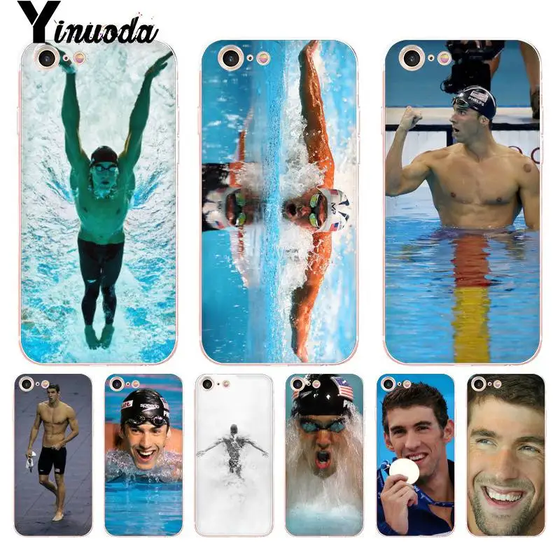 Yinuoda для iphone 7 6 X Чехол Michael Phelps чехол телефона аксессуары iPhone 8 6S Plus 10 5 5S SE 5C XS