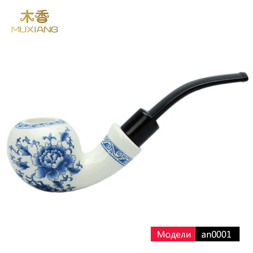 RU-MUXIANG Handmade Ceramic Pipes Bending Type Blue and White Porcelain Smoking Tools Double Insulation Clay 9mm Filter an0001
RU-MUXIANG Handmade Ceramic Pipes Bending Type Blue and White Porcelain Smoking Tools Double Insulation Clay 9mm Filter an0001
