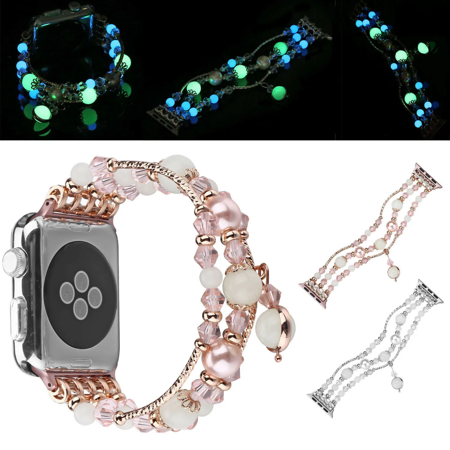 Luminescence Bracelet For Apple Watch Series 5/4/3/2/1 iWatch Band 44mm 40mm 42mm 38mm Women Watch Band Jewelry Watch Strap
Luminescence Bracelet For Apple Watch Series 5/4/3/2/1 iWatch Band 44mm 40mm 42mm 38mm Women Watch Band Jewelry Watch Strap