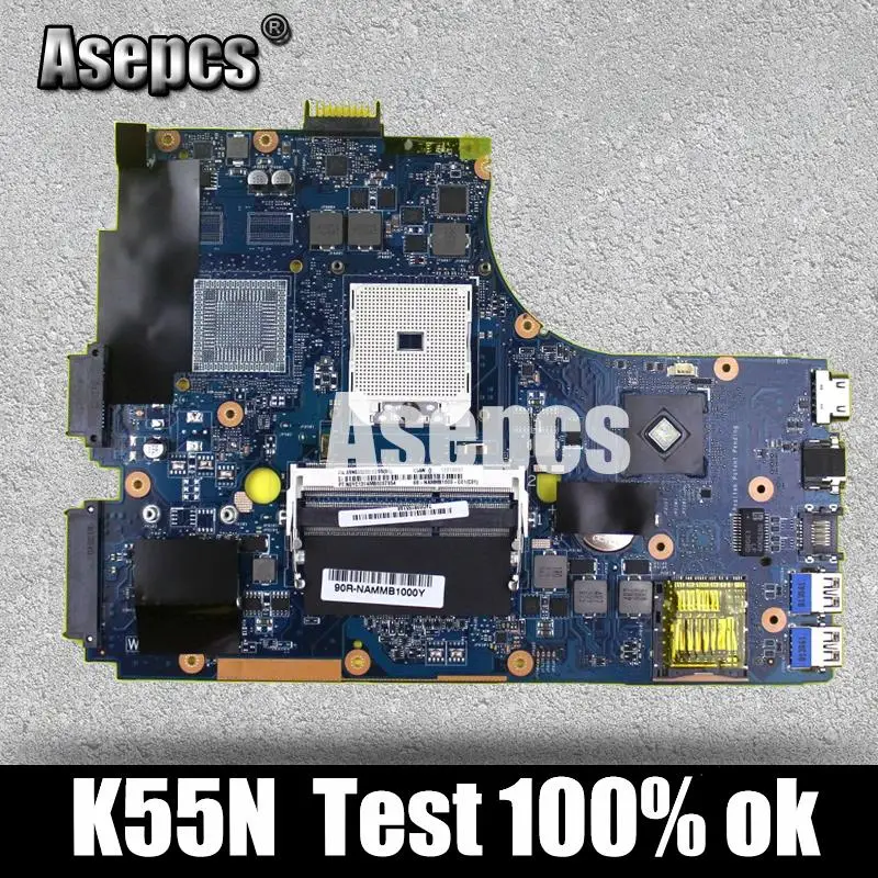 Asepcs K55N материнская плата для ноутбука For Asus K55DE K55DR K55D K55 тест оригинальная