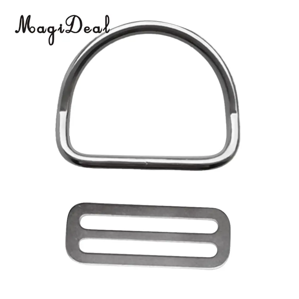 

MagiDeal Scuba Diving Weight Belt Keeper Retainer D Ring for 2 inch Webbing Strap - Strong & Corrosion-Resistant