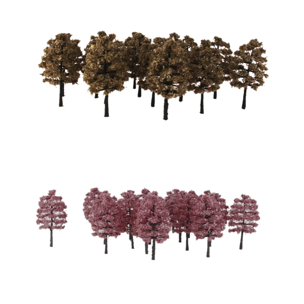 40PCS Plastic Model Trees Train Railway Scenery Landscape Layout 1:100 HO Trees Model Train Diorama Layout Set
40PCS Plastic Model Trees Train Railway Scenery Landscape Layout 1:100 HO Trees Model Train Diorama Layout Set
