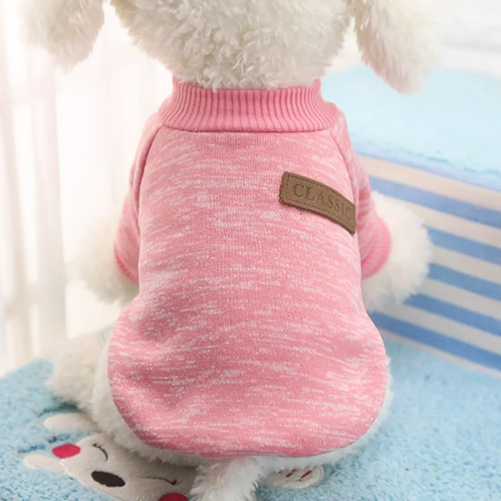 Классическая теплая одежда для собак Щенок Pet Cat куртка пальто Зимняя мода мягкий