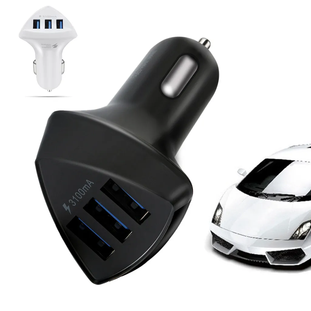 Тройное 3 портовое USB 0 Автомобильное зарядное устройство 5 V/3.1A быстрый адаптер