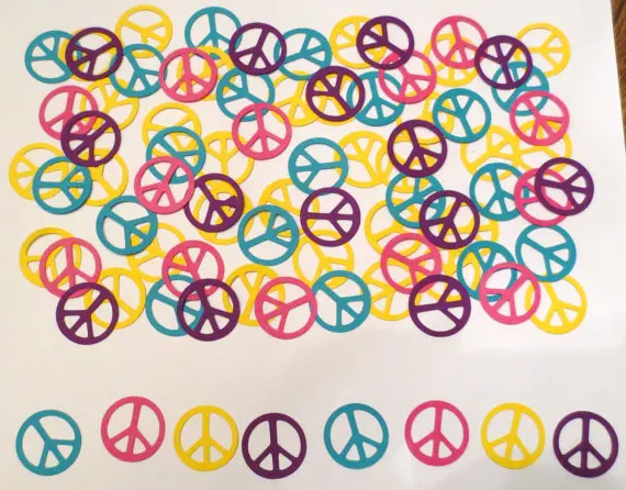 Peace Sign Confetti wedding birthday bridal baby shower party Table decor scrapbooking Confettis
Peace Sign Confetti wedding birthday bridal baby shower party Table decor scrapbooking Confettis