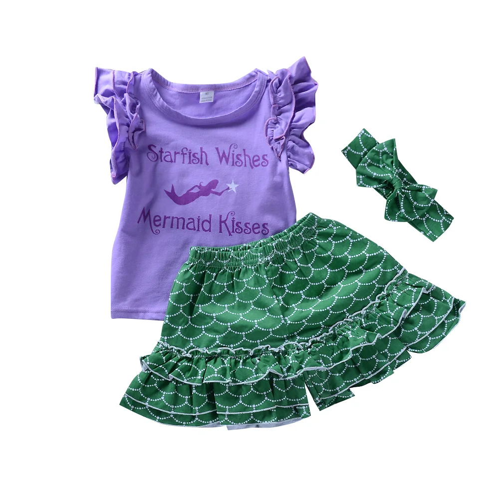 Baby Girls Clothing Sets Ins Hot Purple Batwing Sleeve Starfish Wishes Tops+Green Pants Headband 3pcs Vogue Kids Clothes Suits
Baby Girls Clothing Sets Ins Hot Purple Batwing Sleeve Starfish Wishes Tops+Green Pants Headband 3pcs Vogue Kids Clothes Suits