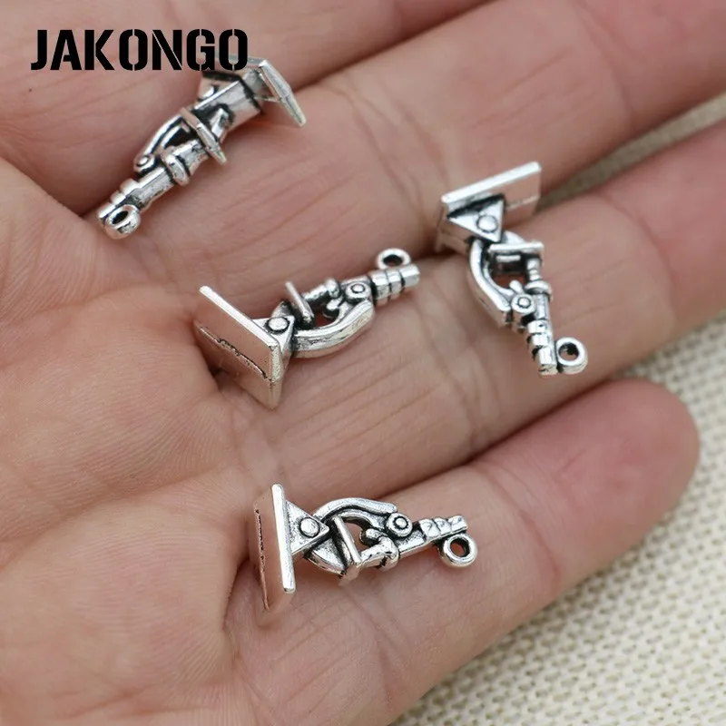 JAKONGO Antique Silver Plated Microscope Charm Pendants Jewelry Accessories Making Bracelet DIY 22x11mm 10pcs/lot
JAKONGO Antique Silver Plated Microscope Charm Pendants Jewelry Accessories Making Bracelet DIY 22x11mm 10pcs/lot
