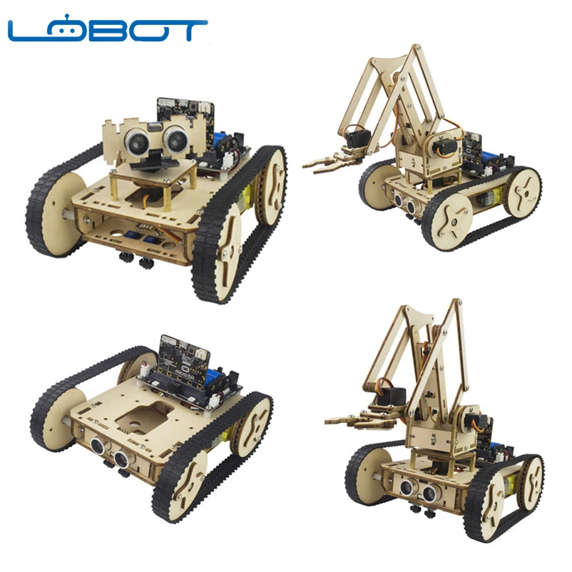 LOBOT Micro: бит Мини Танк умный Arduino робот автомобильный комплект для образования