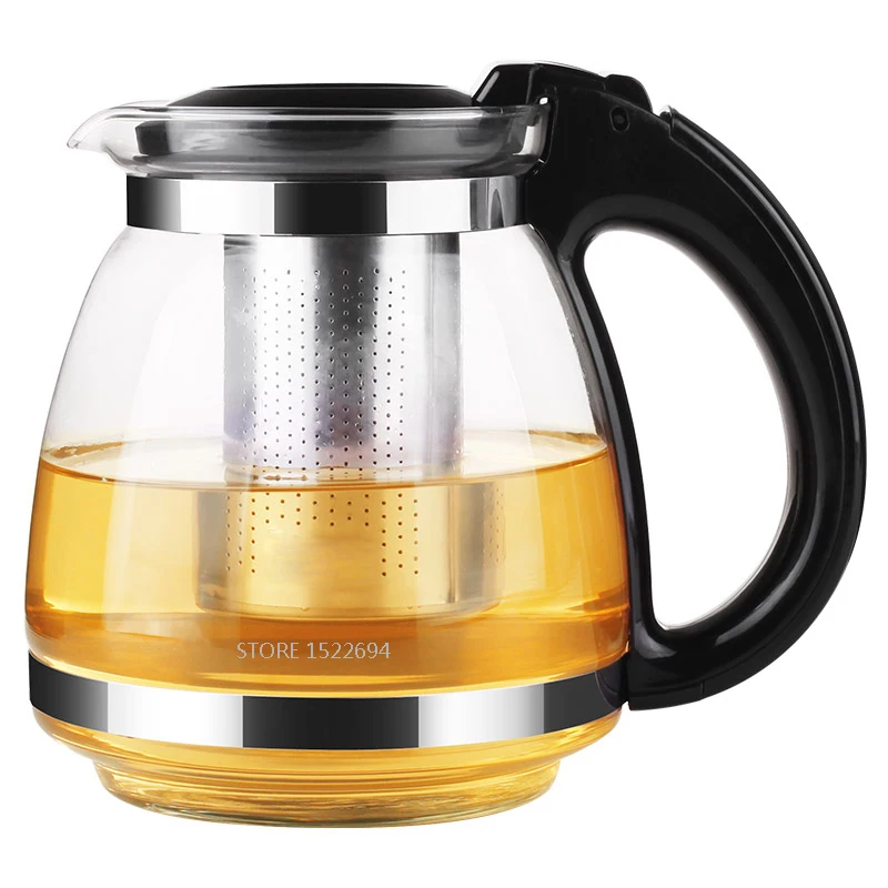 Glass 1.5L Teapot Quality Tea Strainer with Removable Infuser Pro Design Tea Pot Kettle with Tea Filter Inside
Glass 1.5L Teapot Quality Tea Strainer with Removable Infuser Pro Design Tea Pot Kettle with Tea Filter Inside