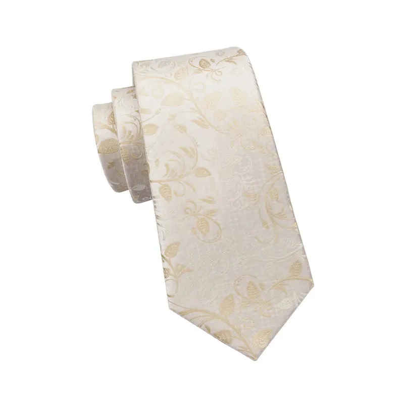 Классический шелковый галстук серый цветочный носовой платок набор запонок