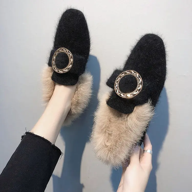 Women Fur Slippers Plush Home Slipper Slip On Fur Mules Women Flat Casual Shoes Buckle Loafer Women Outdoor Slipper Chaussure
Women Fur Slippers Plush Home Slipper Slip On Fur Mules Women Flat Casual Shoes Buckle Loafer Women Outdoor Slipper Chaussure
