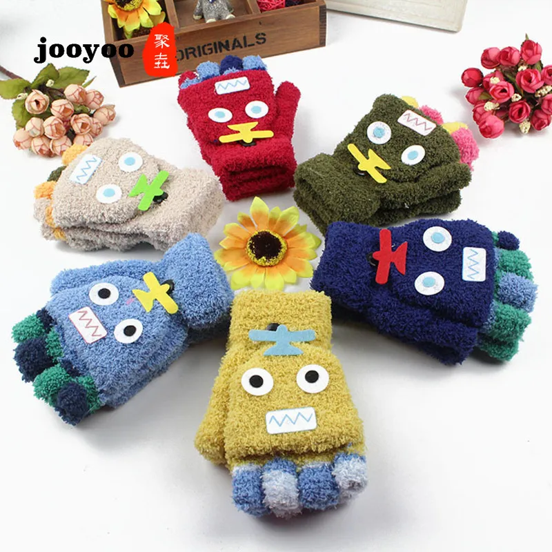 Thicken Half Finger Flip Coral Velvet Knit Warm Gloves Winter Children Female Cute Cartoon Gloves
Thicken Half Finger Flip Coral Velvet Knit Warm Gloves Winter Children Female Cute Cartoon Gloves