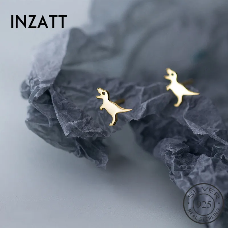 INZATT Real 925 Sterling Silver Tiny Animal Dinosaur Stud Earrings For fashion Women party Gold Color Hyperbole Fine Jewelry
INZATT Real 925 Sterling Silver Tiny Animal Dinosaur Stud Earrings For fashion Women party Gold Color Hyperbole Fine Jewelry