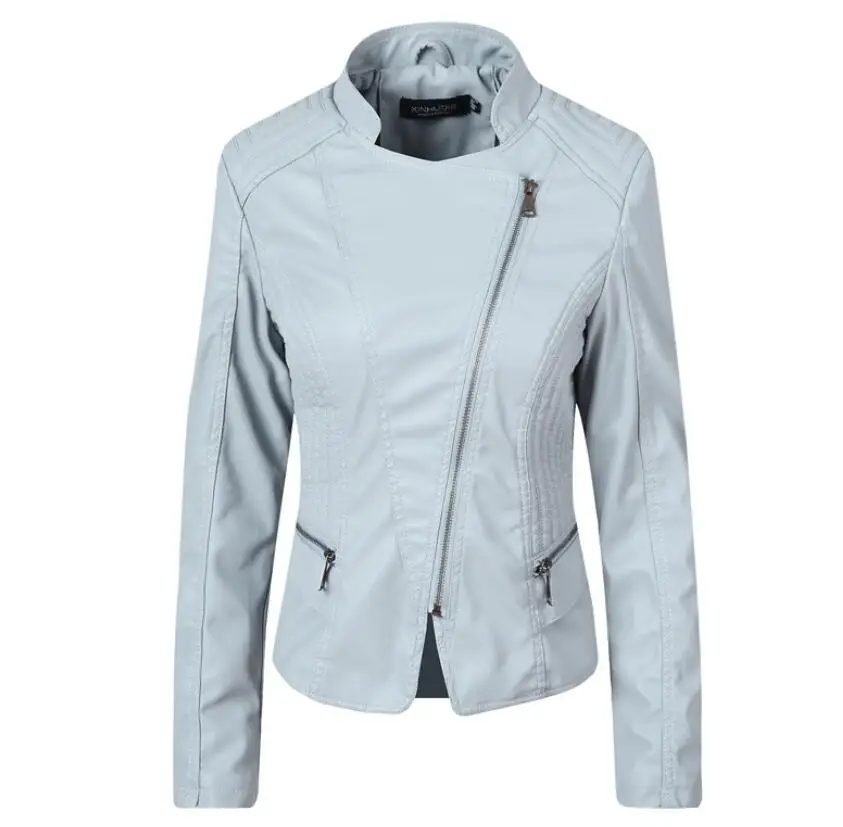 2019 autumn winter short leather jacket fashion women zipper Turn-down Collar PU coat slim motorcycle leather Outerwear p1367 
2019 autumn winter short leather jacket fashion women zipper Turn-down Collar PU coat slim motorcycle leather Outerwear p1367