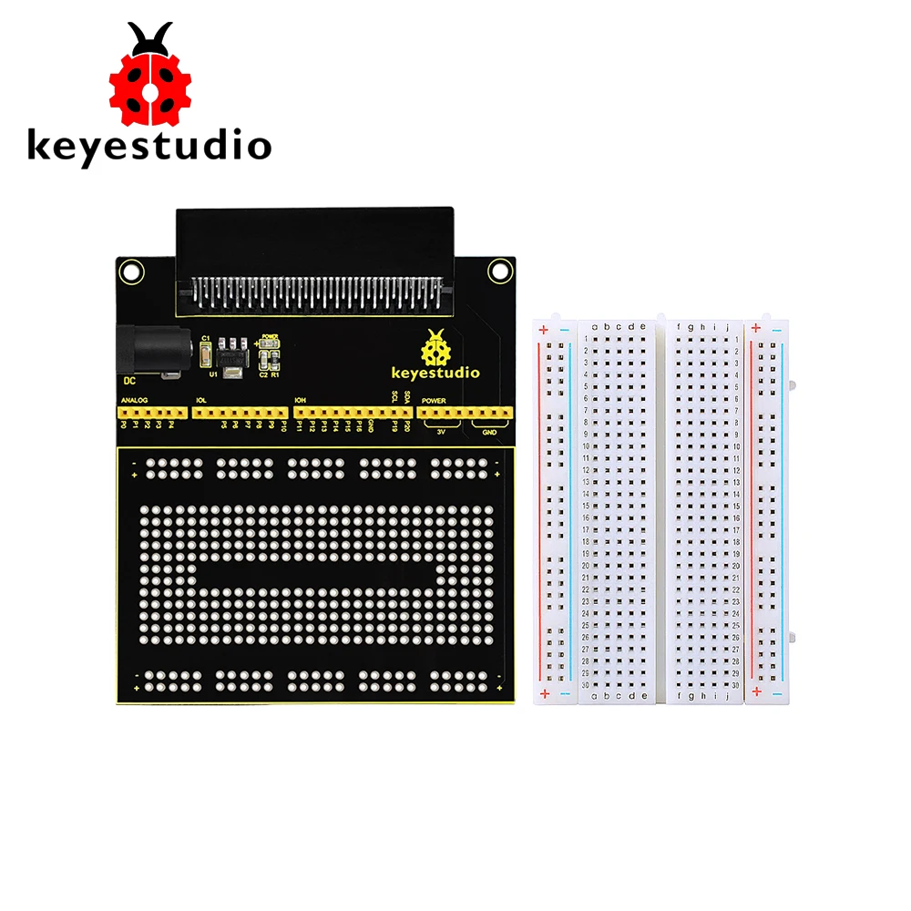 Keyestudio Prototype Breakout Board V2 With 400-point Breadboard For BBC Micro: Bit
Keyestudio Prototype Breakout Board V2 With 400-point Breadboard For BBC Micro: Bit