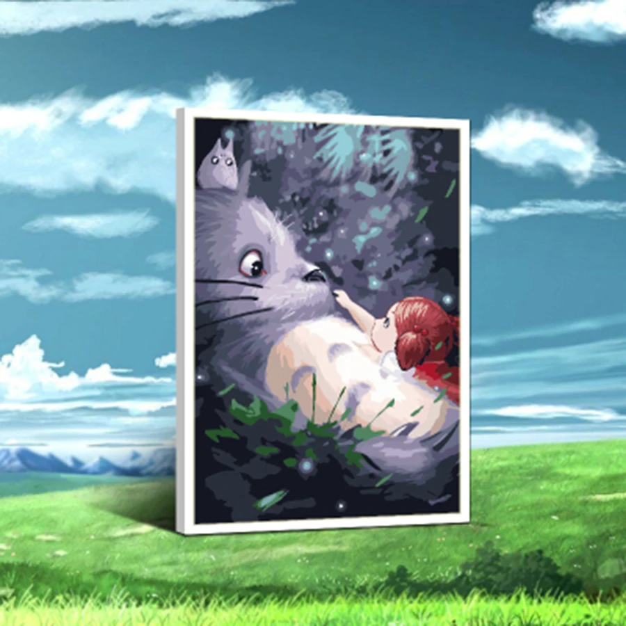 Japanese cartoon Totoro Hayao Miyazaki DIY digital painting I colored filling region number manual love family dream of hope
Japanese cartoon Totoro Hayao Miyazaki DIY digital painting I colored filling region number manual love family dream of hope