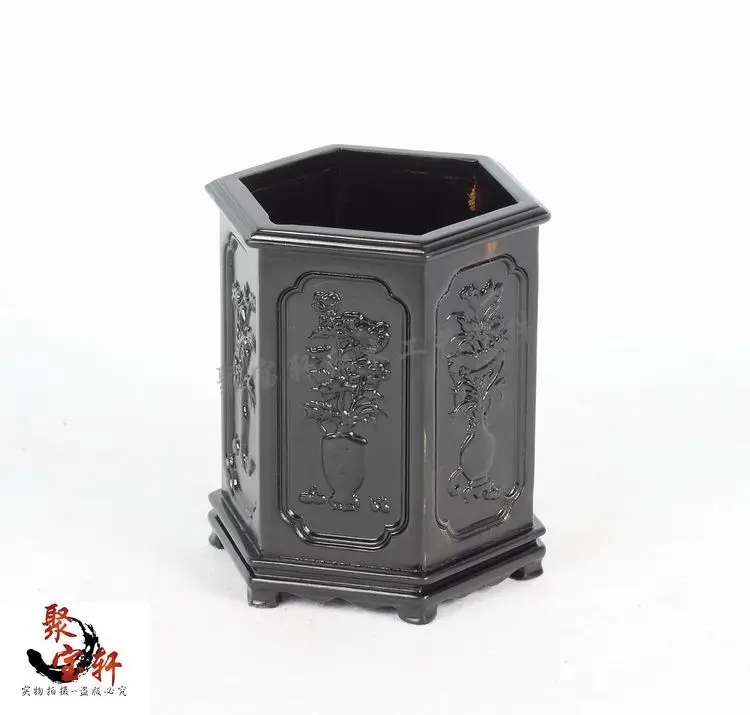 Solid wood carving household act the role ofing is tasted Redwood carved brush pot ebony wood carving handicraft
Solid wood carving household act the role ofing is tasted Redwood carved brush pot ebony wood carving handicraft